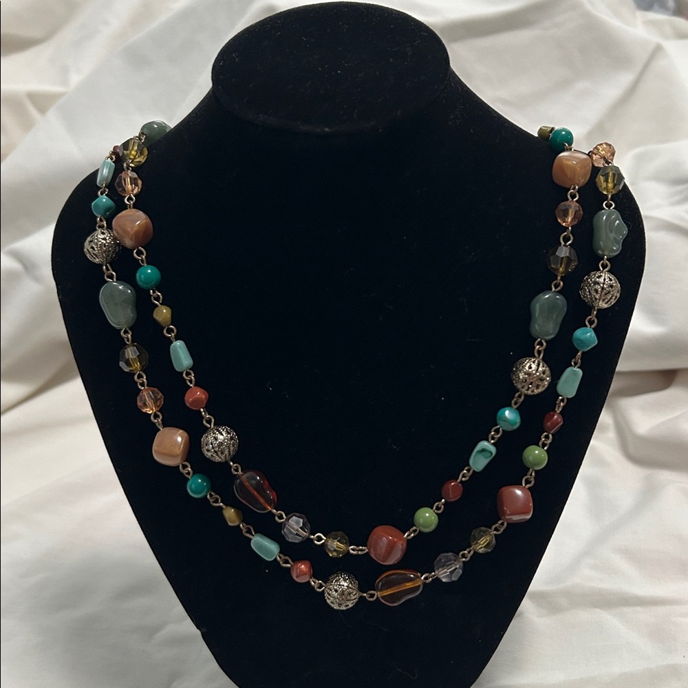 Source Unknown Multi-Color Beaded Double-Strand Necklace - Picture 2 of 5